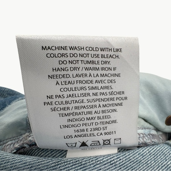 NWT BOYISH Toby High Rise Relaxed Fit Distressed Jeans | Sz 27 | Medium Indigo - Picture 13 of 14